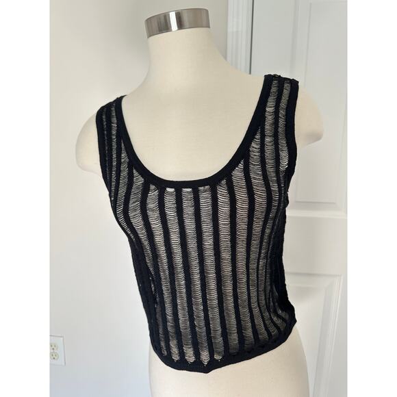 Zara black see-through tank top, size S - Picture 1 of 11